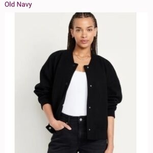 Old Navy NWOT classic black bomber jacket Large